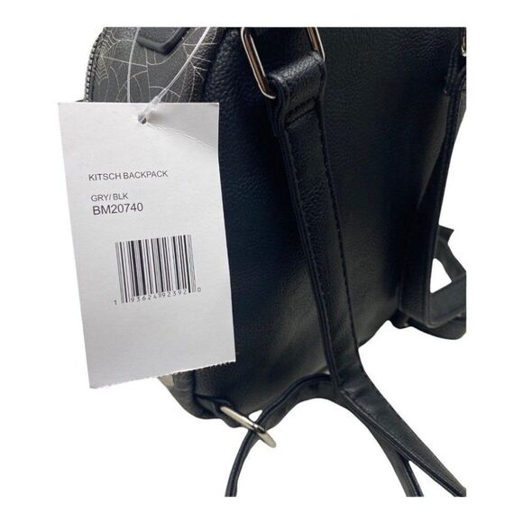 BETSEY JOHNSON KITCH MINI BACKPACK HALLOWEEN VAMPIRE CAT SPIDER WEB NOVELTY ZIP - Picture 7 of 8